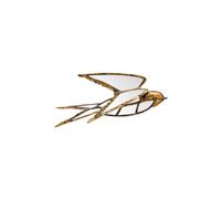 Figurine hirondelle en résine or Miroirs