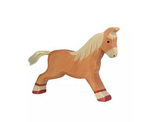 Figurine Holtztiger Cheval marchant - Marron clair