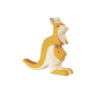 Figurine Holtztiger Kangourou avec petit