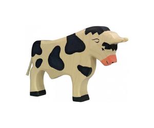 Figurine Holtztiger Taureau - Noir et Blanc