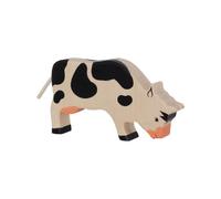 Figurine Holtztiger Vache broutant - Noir et Blanc