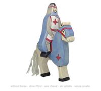 Figurine Holztiger Chevalier avec manteau bleu - Jouet en bois pour enfant de 3 ans et plus