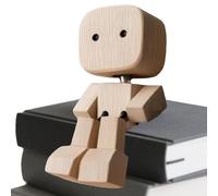 Figurine Homme Bougeant - Statuette Bois, Figurine Déco, Décoration Voiture | Artisanale Au Design Créatif, Décoration Intérieure Bureau Salon Chambre Maison Salle Étude, Accessoire Artistiqu