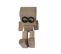 Figurine Homme en Bois avec Mouvement Secouant pour Voiture Tableau de Bord Décoration de Bureau pour Amusement dans le Bureau ou les Balades en Véhicule (B)