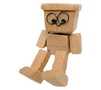 Figurine homme en bois - Décoration tableau de bord pieds tremblants - de bureau avec sculpture mobile pour voyage voiture, excursions routières, étude, chambre dortoir, commutation, chambre