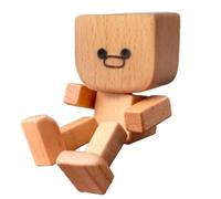 Figurine Homme En Bois Oscillant - Figure Sculptée Fait À La Main Ornement De Voiture Véhicule - Décoration Intérieure Pour Véhicules Console Table Bibliothèque Bureau Maison