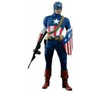 Figurine Hot Toys MMS205 - Marvel Comics - Captain America : The First Avenger - Captain America Star Spangled Man Version Multicolore G
