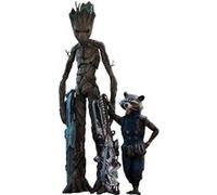 Figurine Hot Toys MMS476 - Marvel Comics - Avengers 3 : Infinity War - Groot & Rocket Deluxe Version Multicolore G