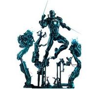 Figurine Hot Toys MMS672D50 Marvel Comics Iron Man 2 Neon Tech & Suit-Up Gantry Version Deluxe Multicolore G