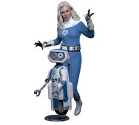 Figurine Hot Toys Mms824b - Marvel Comics - The Fantastic Four : First Steps - Invisible Woman & H.E.R.B.I.E