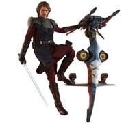 Figurine Hot Toys Tms020 - Star Wars : The Clone Wars - Anakin Skywalker And Stap Standard Version
