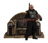 Figurine Hot Toys Tms056d - Star Wars : The Mandalorian - Boba Fett Repaint Armor Version & Throne Deluxe Version
