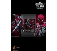 Figurine Hot Toys Vgm66 - Marvel's Spider Man 2 - Peter Parker Advanced Suit2.0 Red & Black Suit