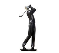 Figurine Humaine Stylisée Morne, Gentleman | Statuette avec Tête Métallique, Élégant, Sculpture simplifié, pour Salon, Bibliothèque