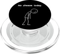 Figurine Humoristique Stickman No Cheese Today pour garçons et Filles PopSockets PopGrip pour MagSafe