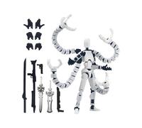 Figurine imprimée en 3D - Modèle mobile imprimé en 3D, mannequin positionnable avec treize articulations | Ornement de collection avec affichage de table très détaillé, sculpture