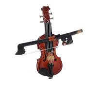 Figurine Instrument De Musique Pour Maison De Poupée 1/12, Ensemble De Violon En Bois Avec Cadeau De Boîte, Artisanat Ménager, Cadeau De Décoration Pour Le Bureau Et La Maison