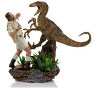 Figurine IRON STUDIOS UNIVJP40421-10 - Jurassic Park - Robert Muldoon Vs Raptor G