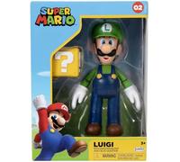 Figurine - JAKKS Pacific - Super Mario Bros : Luigi + Bloc ? - 10 cm