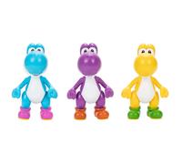 Nintendo Figurines Super Mario Multipack 3x Yoshi 10 cm – Jusqu'à 5 points d'articulation – 3 ans+