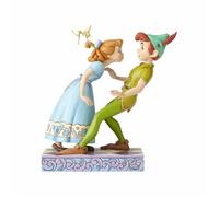 Figurine Jim Shore Disney Traditions - Peter Pan, Wendy & Fée Clochette 65e anniversaire (effet bois)