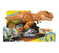 Figurine Jurassic : Dinosaure T-Rex 35 cm articulé - Set Dino Attaque Tyrannosaurus Pour Imaginext Et 1 Carte Animaux
