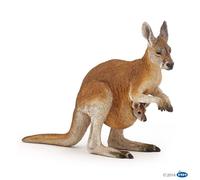 Papo - Figurine animaux - Kangourou avec Bébé 50188, jouet Enfants, 10 cm, Moment Tendre dans la Nature, Apprentissage de la Vie Animale et Famille dès 3 Ans