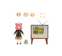 Jazwares Figurine Anya Forger 16,5 cm – Visages interchangeables, mains permutables, peluche, poste TV