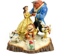 Figurine La Belle et La Bête - Collection Disney Tradition by Jim Shore - Effet bois peint - 20 cm