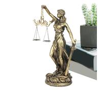 Figurine Lady Justice - Statue Mythologique En Bronze Et Résine D'équité Et D'équilibre | Ornement De Bureau Élégant Pour Les Avocats, Les Juges, Less Cabinets Juridiques, La Maison, La Décoration De