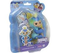 Lansay Peluche électronique Leo – Bébé singe qui s'accroche au doigt, 70 sons, dès 5 ans – Bleu