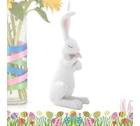 Figurine Lapin Statue Petite Sculpture - Statues d'animaux d'Extérieur Pleines de Tendresse, Décoration pour Table Maison Campagne Terrasse Jardin Printemps et Pâques