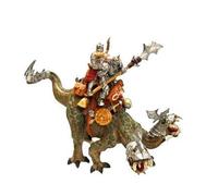 Figurine - Le Lézard D'Attaque à Deux Têtes avec Deux Cavaliers Plastoy