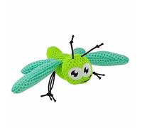 Figurine libellule en tissu mesh avec herbe Nobby Pet Vert 10x17 cm