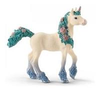 Figurine Licorne aux fleurs, poulain Multicolore G