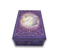 FIGURINE LICORNE VIOLETTE, BOITE A BIJOUX LICORNE (HT 14 x 12 x 6 cm), UNICORN, STATUETTE LICORNE