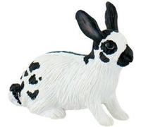 Bullyland - B64611 - Figurine lièvre - Noir/Blanc - Taille 6 cm