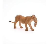 Figurine Lionne Avec Son Bébé Lionceau Marron TU