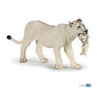 Figurine Lionne blanche avec lionceau Papo