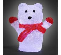 Figurine Lumineuse LED en Acrylique Décoration de Noël Ours polaire lumineux Illumination de noël Décoration LED Ours Nounours