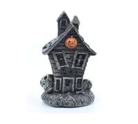 Figurine Maison Hantée Halloween Statuette Miniature Lumineuse Effrayante
