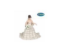 Figurine mariée dentelle rose TU