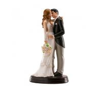 FIGURINE MARIÉS TENDRE BAISER AMOUR 18CM