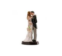 figurine mariés tendre baiser amour 18cm - 305058