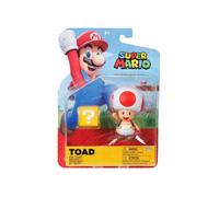 Figurine Mario : Toad Rouge 9 Cm Avec Bloc - Set Figurine Articule Collection + 1 carte tigre - Enfant
