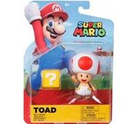cavernedesjouets Figurine pour Mario : Toad 9 cm avec Bloc - Set Figurine articule Collection + 1 Carte Tigre - Enfant