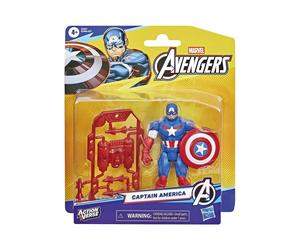 Figurine Marvel Avengers ActionVerse Evergreen HASBRO 11,4 cm 9 points d'articulation Accessoires amovibles Personnage aléatoire Assorties