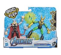 Figurine - MARVEL - Avengers Bend and Flex - Thor Vs. Loki - 15 cm - Pour enfants à partir de 4 ans