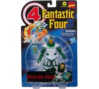 Hasbro Marvel Legends Series Retro, figurine de collection Fantastic Four Psycho-Man de 15 cm avec accessoires et pièce Build-a-Figure
