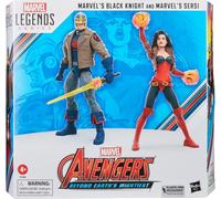 Figurine Marvel Legends Series 15 cm Black Knight et Sersi Avengers 60e Annivers